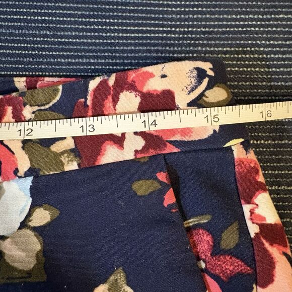 Old Navy Harper Floral Ankle Pants Women's Size 4 Slim Fit Workwear Trousers - Picture 13 of 16